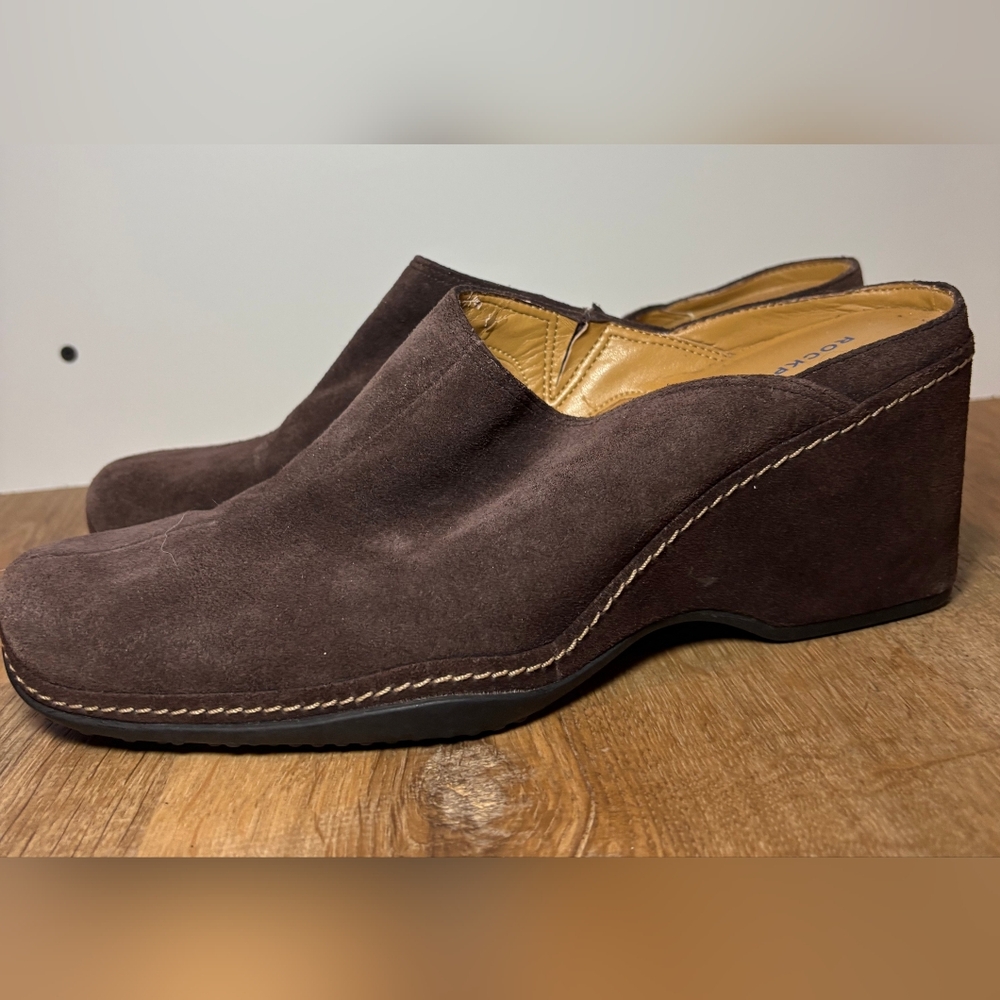 Rockport Leather Clogs Brown Size 8M